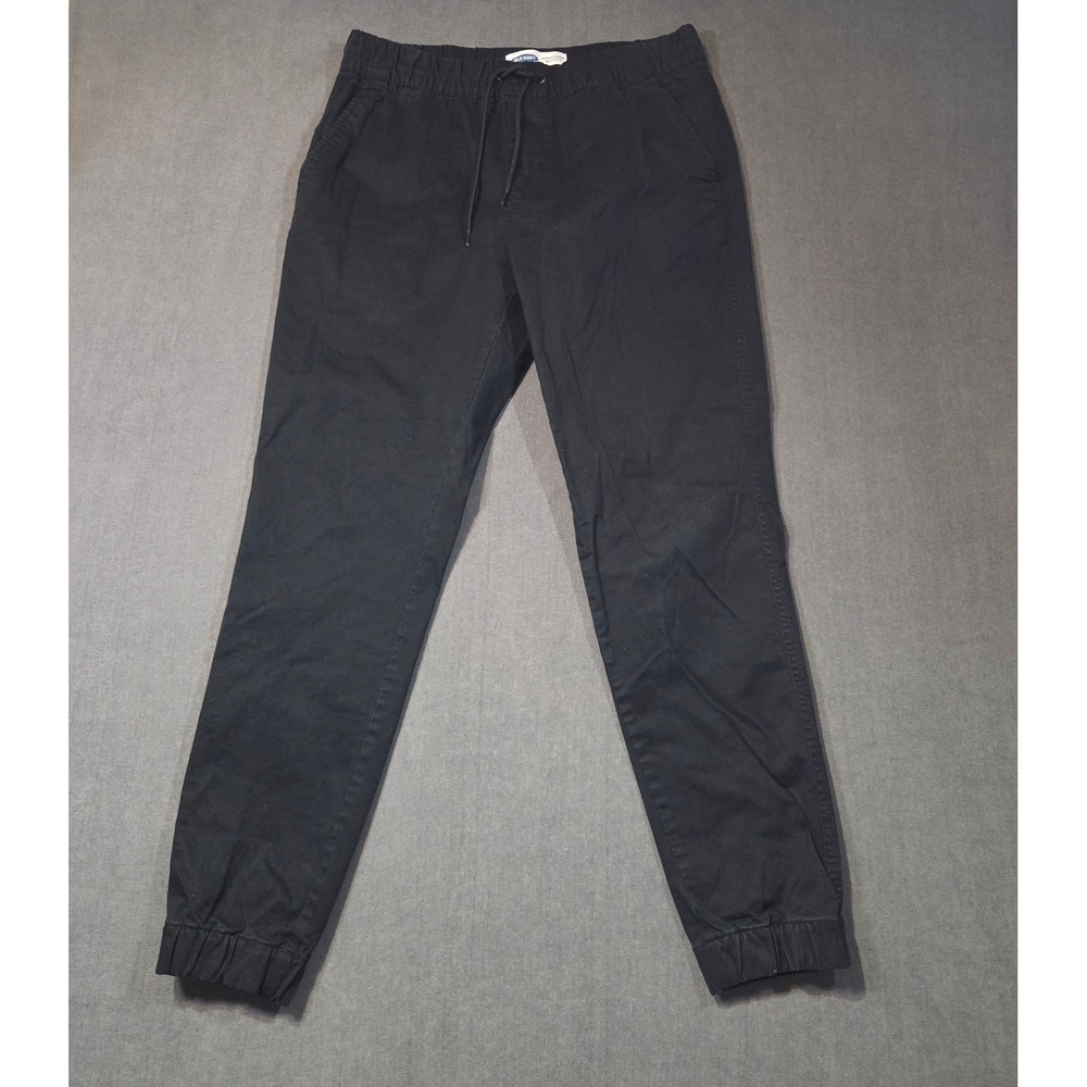 Old Navy Modern Jogger Mens M Tall Black Built-In Flex Twill Pants